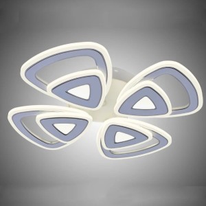 Lustra LED RFAN, Model R9008/4+4, Cu Telecomanda, 3 Tipuri De Lumina, Intensitate Reglabila, 176W, Alb