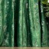 Draperie Catifea Asama cu insertii aurii, 140cm latime x 260cm înălțime, cu TIV LAT, Verde Smarald - V12 [9]