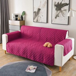 Cuvertura matlasata canapea 3 locuri, mov