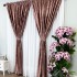 Set 2 Draperii Catifea CRETA cu insertii aurii - 2m latime x 2.50m inaltime x Tiv lat, Rose [4]