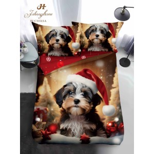 Lenjerie pat 1 PERSOANA, BUMBAC FINET, 4 piese, Identică cu Poza, Craciun, Bej, Roșu, cățel, bichon Lenjerie pat 1 PERSOANA, BUMBAC FINET, 4 piese, Identică cu Poza, Craciun, Bej, Roșu, cățel, bichon