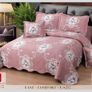 Cuvertură Pat Dublu, 5 Piese, Bumbac 100% Imprimat – Calitate Premium, Exact ca în Poză, cu Imprimeu Durabil, Roz, Alb, model elegant Cuvertură Pat Dublu, 5 Piese, Bumbac 100% Imprimat – Calitate Premium, Exact ca în Poză, cu Imprimeu Durabil, Roz, Alb, model elegant