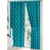 Lenjerie pat dublu,  FINET, 8 piese, cu 2 DRAPERII INCLUSE, Turquoise, Alb, stelute [2]