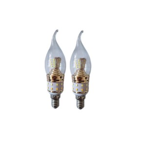 Set 2 X Becuri LED RFAN, E14 Lumanare, Lumina Calda, 3000K, 12W