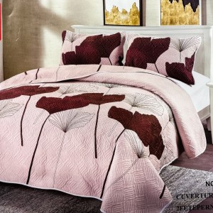 Cuvertură Pat Dublu, 3 Piese, Bumbac 100% Imprimat – Calitate Premium, cu Imprimeu Durabil, cod CSA-CV30 Cuvertură Pat Dublu, 3 Piese, Bumbac 100% Imprimat – Calitate Premium, cu Imprimeu Durabil, cod CSA-CV30