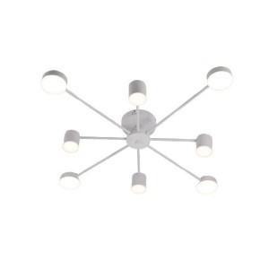 Lustra LED RFAN, Model R9029-8, Cu Telecomanda, 3 Tipuri De Lumina, Intensitate Reglabila, 96W, Alb