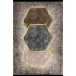 Covor Antiderapant, Design Hexagon, 180x280cm, Maro/Gri/Auriu [2]