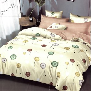 Lenjerie pat dublu,  FINET, 6 piese, Galben, abstract