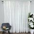 Perdea Crina din Voal Brodat - 600cm x 245cm ,Rejansa pt bara , model cu flori, Alb [4]