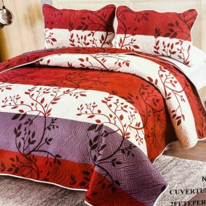 Cuvertură Pat Dublu, 3 Piese, Bumbac 100% Imprimat – Calitate Premium, cu Imprimeu Durabil, cod CSA-CV15 Cuvertură Pat Dublu, 3 Piese, Bumbac 100% Imprimat – Calitate Premium, cu Imprimeu Durabil, cod CSA-CV15