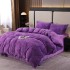 Lenjerie de Pat Dublu, Cocolino Ultra Pufoasă, 4 piese, cu Fluturi 3D – Somn Regal în Confort Absolut, Mov, fluturi [2]