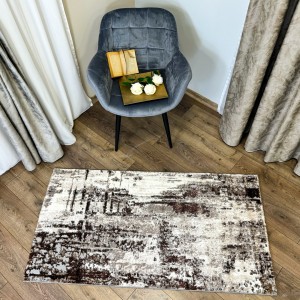 Covor Modern, Elegant, 300x400cm, gros si pufos, SHINNY V3, Maro/Gri/Alb