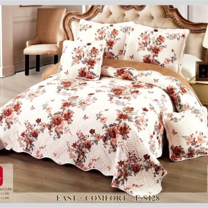 Cuvertură Pat Dublu, 5 Piese, Bumbac 100% Imprimat – Calitate Premium, Exact ca în Poză, cu Imprimeu Durabil, Crem, Maro, flori Cuvertură Pat Dublu, 5 Piese, Bumbac 100% Imprimat – Calitate Premium, Exact ca în Poză, cu Imprimeu Durabil, Crem, Maro, flori