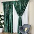 Set 2 Draperii Catifea Nikko cu insertii aurii - 2m latime x 2.50m inaltime x Tiv lat, Verde Smarald - V12 [2]