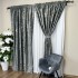 Set 2 Draperii Catifea Nikko cu insertii aurii - 2m latime x 2.50m inaltime x Tiv lat, Gri inchis - V30 [2]
