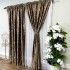 Set 2 Draperii Catifea Nikko cu insertii aurii - 2m latime x 2.50m inaltime x Tiv lat, Maro - V7 [2]
