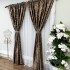 Set 2 Draperii Catifea Nikko cu insertii aurii - 2m latime x 2.50m inaltime x Tiv lat, Maro - V7 [7]