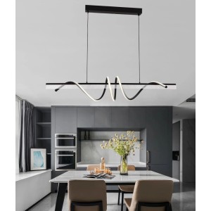 Pendul LED RFAN, Model 1685, cu Telecomanda, 3 Tipuri De Lumina, Inaltime Reglabila, 57W, Negru