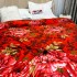 Patura CoCoLiNo, 195x210cm, Rosu, flori [4]