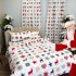 Set Lenjerie Pat Dublu Crăciun 4 Piese + 2 Draperii 150x235cm din Bumbac Ranforsat – Confort și Eleganță, Fabricat în România, Alb, Rosu, Gri, Galben, Reni, Stelute, Inimioare, Fulgi de Nea [2]