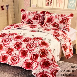 Cuvertură Pat Dublu, 3 Piese, Bumbac 100% Imprimat – Calitate Premium, cu Imprimeu Durabil, cod CSA-CV10 Cuvertură Pat Dublu, 3 Piese, Bumbac 100% Imprimat – Calitate Premium, cu Imprimeu Durabil, cod CSA-CV10