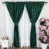 Set Draperii Catifea MYKONOS cu valuri rafinate aurii -200cm x 250cm , Tiv lat ,Verde Smarald - V7 [2]