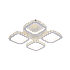 Lustra LED RFAN, Model R9010-4A, Cu Telecomanda, 3 Tipuri De Lumina, Intensitate Reglabila, 184W, Alb