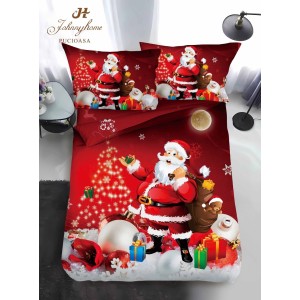 Lenjerie pat 1 PERSOANA, BUMBAC FINET, 4 piese, Identică cu Poza, Craciun, Roșu, Multicolor, Moș Crăciun, cadouri Lenjerie pat 1 PERSOANA, BUMBAC FINET, 4 piese, Identică cu Poza, Craciun, Roșu, Multicolor, Moș Crăciun, cadouri