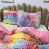  Pilota CoCoLiNo Fluffy + 2 fete de perna, matlasata, 200x230cm, Roz-Multicolor [7]