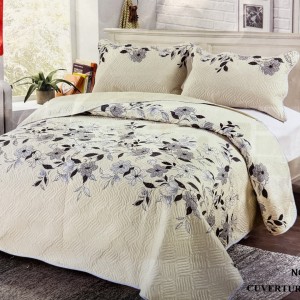 Cuvertură Pat Dublu, 3 Piese, Bumbac 100% Imprimat – Calitate Premium, cu Imprimeu Durabil, cod CSA-CV48 Cuvertură Pat Dublu, 3 Piese, Bumbac 100% Imprimat – Calitate Premium, cu Imprimeu Durabil, cod CSA-CV48