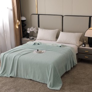 Pătură Premium, 200x230cm, cu Blăniță Shorthair si Cocolino, cu Fermoar, Menta – Lux, Căldură & Versatilitate!