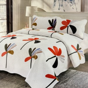 Cuvertură Pat Dublu, 3 Piese, Bumbac 100% Imprimat – Calitate Premium, cu Imprimeu Durabil, cod CSA-CV59
