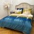 Lenjerie pat dublu,  FINET, cu elastic, 6 piese, Turquoise, abstract [2]