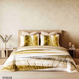 Lenjerie pat dublu,  FINET, Imprimeu Digital, cu ELASTIC, Alb, Bej, Kaki, Forme Geometrice