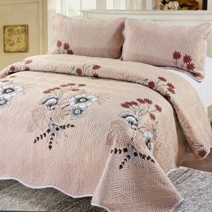 Cuvertură Pat Dublu, 3 Piese, Bumbac 100% Imprimat – Calitate Premium, cu Imprimeu Durabil, cod CSA-CV52