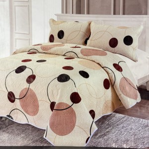 Cuvertură Pat Dublu, 3 Piese, Bumbac 100% Imprimat – Calitate Premium, cu Imprimeu Durabil, cod CSA-CV60