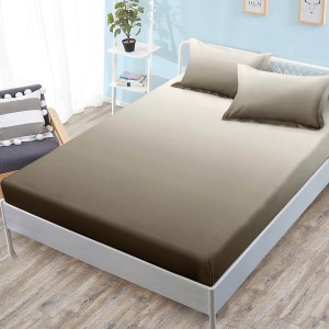 Cearsaf cu elastic, FINET, 180x200cm, 2 fete de perne 50x70cm, Maro, degrade