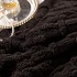 Pătură Premium, 200x230cm, CoCoLiNo, Grofată, cu Model 3D Tip Tricotaj și Bordură din Blăniță Contrastantă – Eleganță și Căldură Absolută, Negru [8]