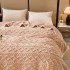Pătură Premium, 200x230cm, CoCoLiNo, Grofată, cu Model 3D Tip Tricotaj și Bordură din Blăniță Contrastantă – Eleganță și Căldură Absolută, Bej [3]