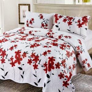 Cuvertură Pat Dublu, 3 Piese, Bumbac 100% Imprimat – Calitate Premium, cu Imprimeu Durabil, cod CSA-CV50