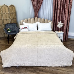 Patura Pufoasa CoCoLiNo (Fleece), 200x230cm, 240gr/mp, tip Sherpa, Bej