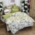Lenjerie Pat Dublu,  FINET, 6 piese, Verde, Gri, Flori [4]