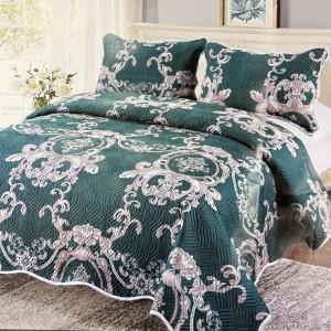 Cuvertură Pat Dublu, 3 Piese, Bumbac 100% Imprimat – Calitate Premium, cu Imprimeu Durabil, cod CSA-CV57