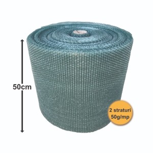 Folie Cu Bule De Aer Mici, 2 Straturi, 50 g/mp, 0.5m x 100ml (50mp), Eco