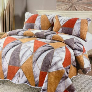 Cuvertură Pat Dublu, 3 Piese, Bumbac 100% Imprimat – Calitate Premium, cu Imprimeu Durabil, cod CSA-CV61