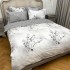 Lenjerie pat dublu,  FINET, cu elastic, 6 piese, Gri, Flori [4]
