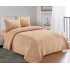 Cuvertură Matlasată, Pat Dublu, 230x250 cm, 3 Piese, Bumbac Satinat Superior, 2 Fețe de Pernă 50x70 cm, Piersica [4]