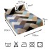 Cearșaf cu Elastic Cocolino 180x200x25 cm – Set cu 2 Fețe de Pernă, Gros și Pufos, Calitate Premium pentru Confort și Eleganță, Gri, Crem, Bleu, Negru, Zig-Zag [2]