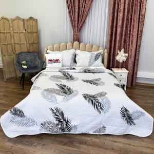 Cuvertură Pat Dublu, 3 Piese, Bumbac 100% Imprimat – Calitate Premium, cu Imprimeu Durabil, cod CSA-CV65