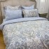 Lenjerie Pat Dublu,  FINET, 6 piese, Gri, Bleu, Model Oriental [6]